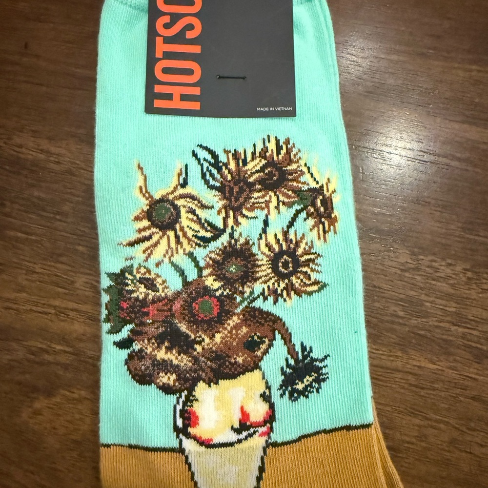 Hot Sox Mint and Mustard Socks